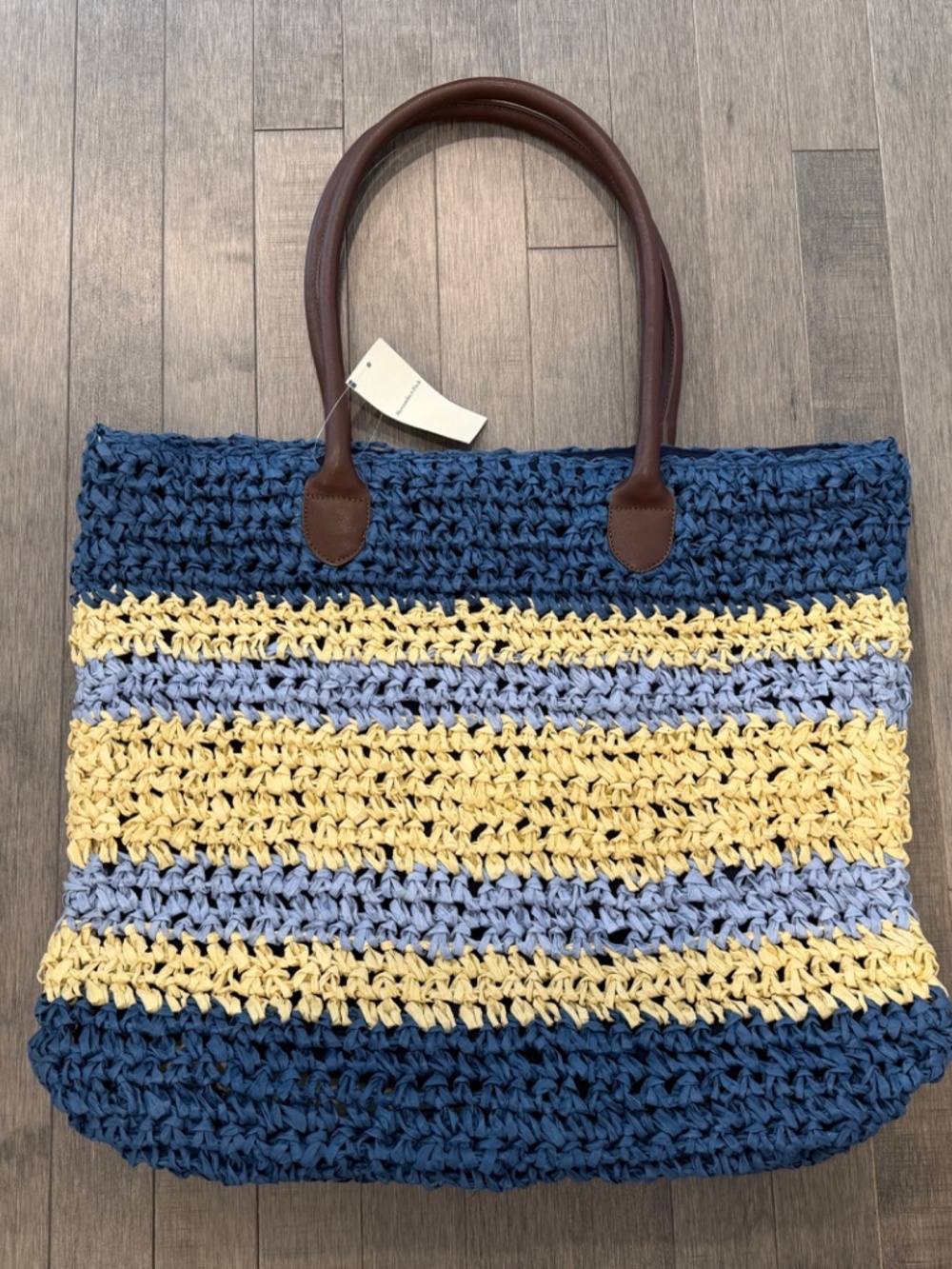 NWT Abercrombie & Fitch Woven Beach Bag Tote